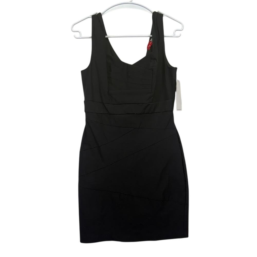 Y2K Bandage Dress Vintage Ruby Rox Black Bodycon Sleeveless Mini Dress NWT 13